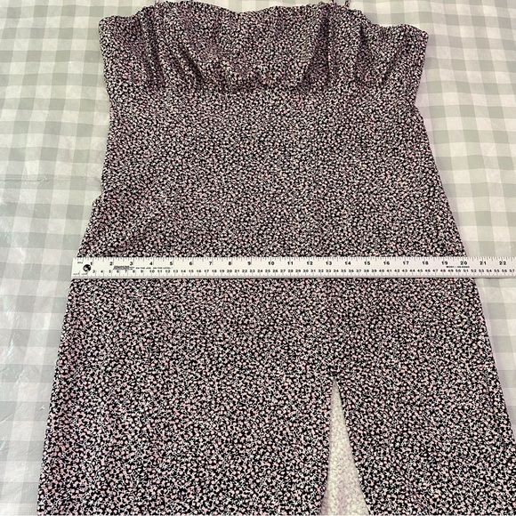 H&m dress liberty floral pink white black lightweight open to the leg summer XL - Picture 14 of 16